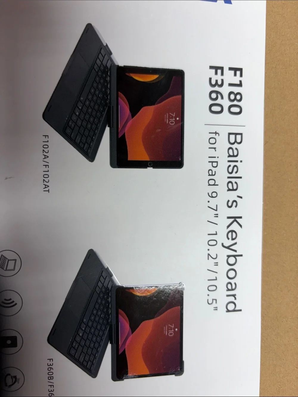 iPad 9.7”/ 10.2”/ 10.5” BAISLA keyboard purple